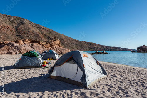 tents, Colossus Island, Sea of Cortez photo