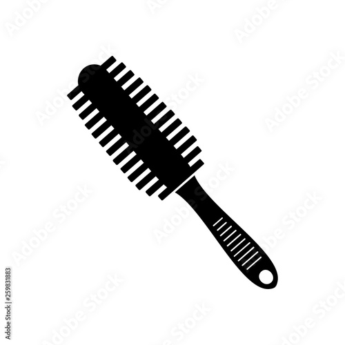 Hairbrush icon. Vector illustration