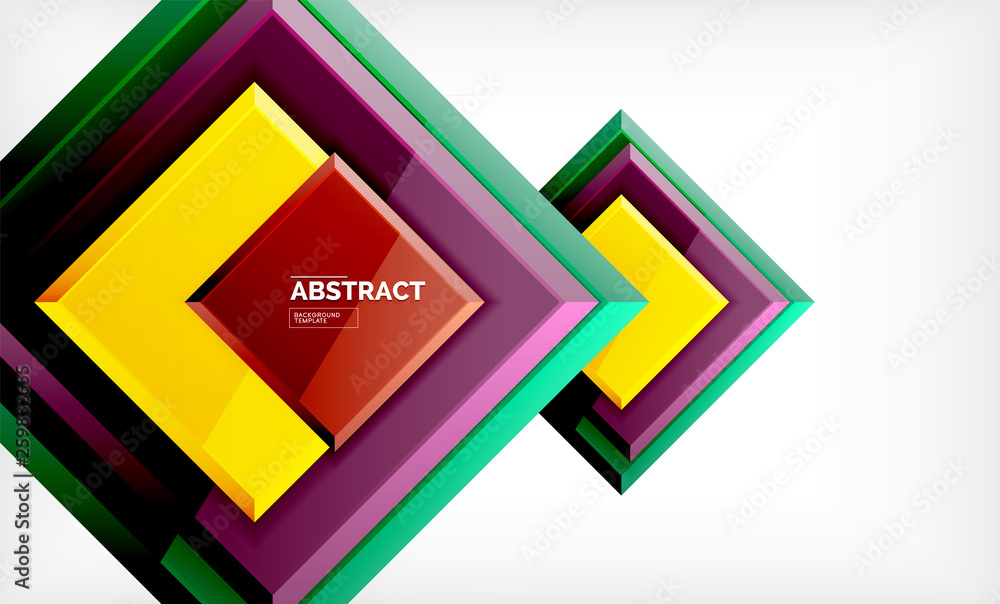 Geometric abstract background, modern square design Geometric abstract background, modern square design