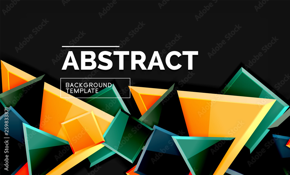 Squares and triangles geometrical background Squares and triangles geometrical background