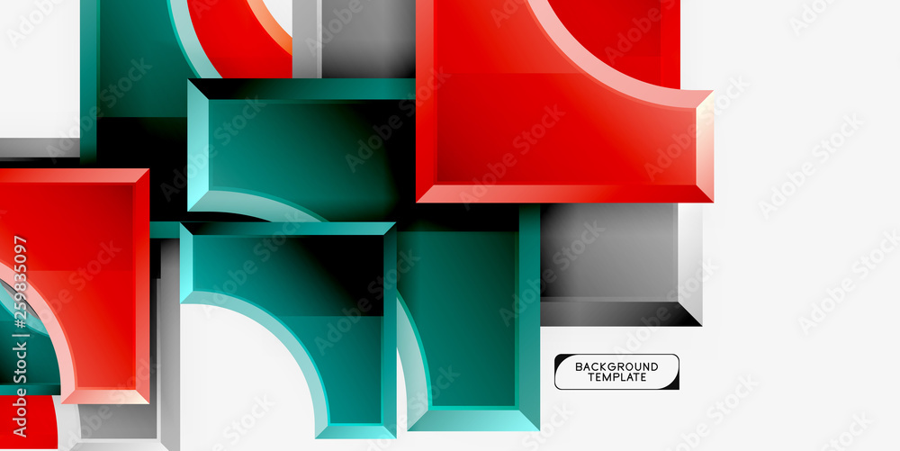 Geometrical 3d shapes background Geometrical 3d shapes background