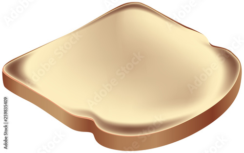 Toasted slice of bread