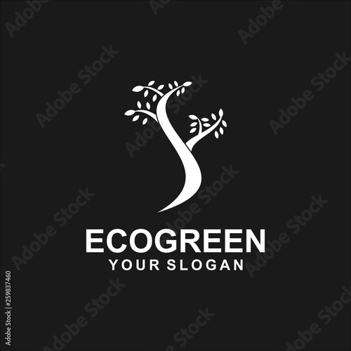 Wallpaper Mural ECO GREEN LOGO TEMPLATE Torontodigital.ca