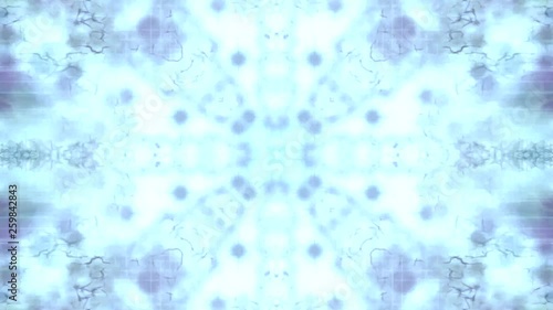2d animation, Fractal Illuminated Pattern, Blue Monochrome,