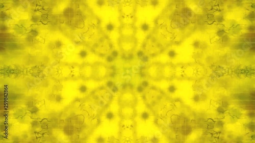 2d animation, Fractal Illuminated Pattern, Yellow Monochrome,