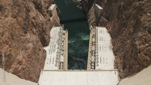 View of the wall of Hoover Dam, Nevada/Arizona border, USA