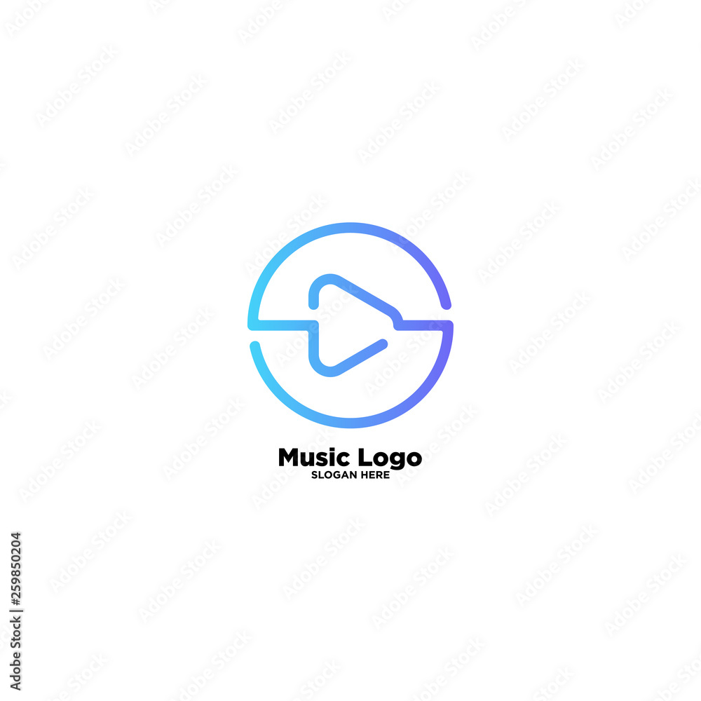 Music symbol simple logo, template vector illustration icon element - Vector Music symbol simple logo, template vector illustration icon element - Vector