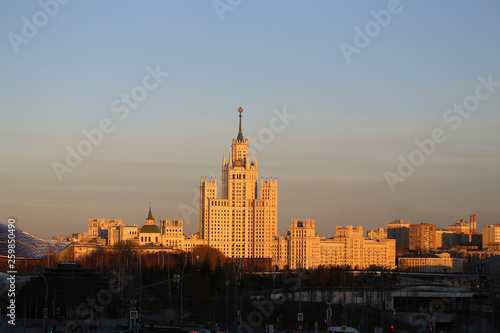 Beautiful photo landscape of the Moscow high-rise