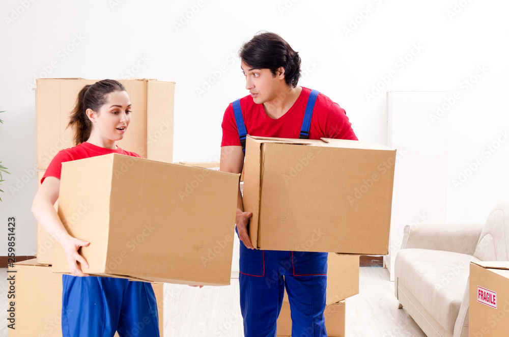 Professional movers doing home relocation Professional movers doing home relocation