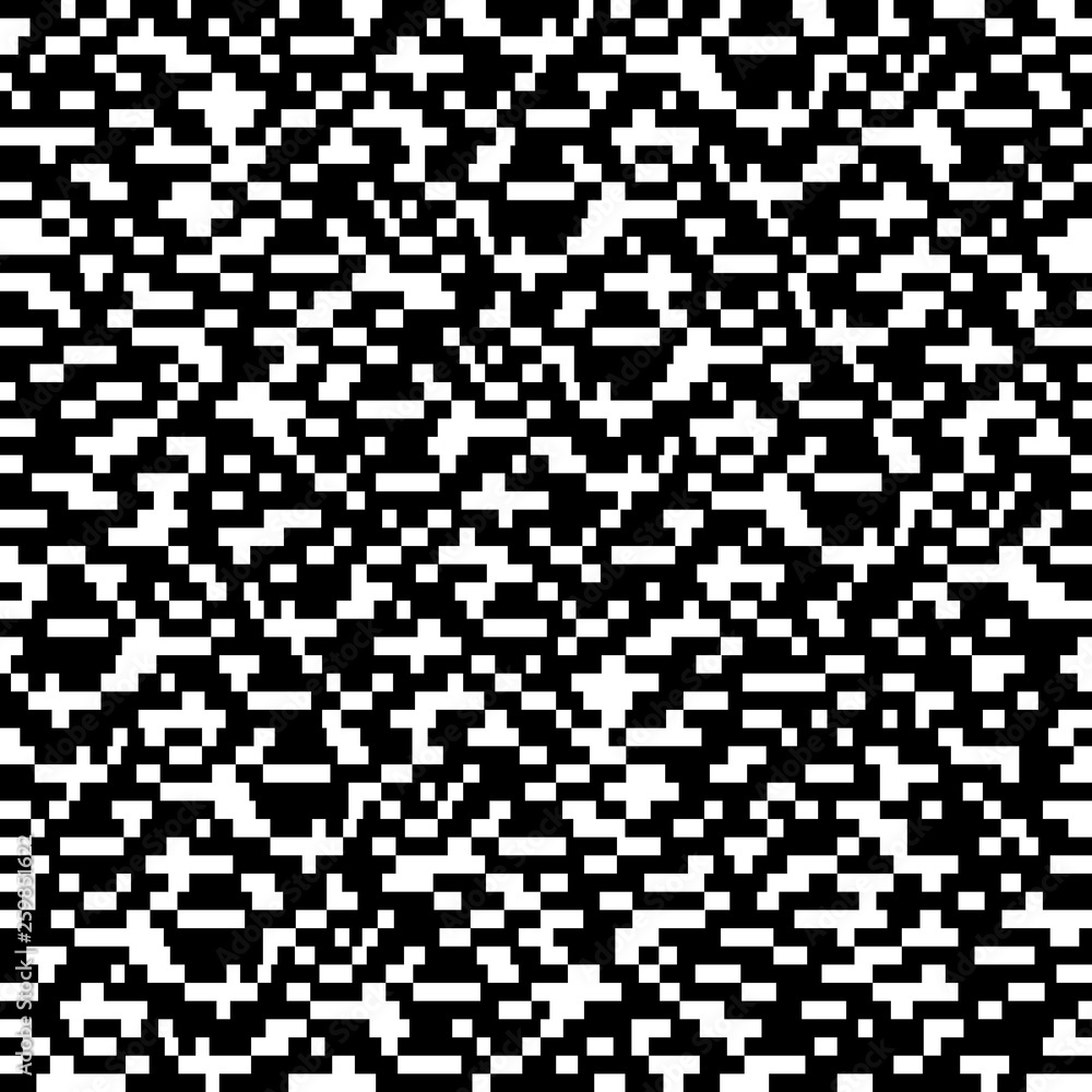 Fototapeta premium simple mosaic repeatable texture. black rectangles on transparent background. vector seamless pattern