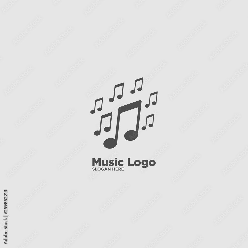 Music symbol simple logo template vector illustration icon element - Vector Music symbol simple logo template vector illustration icon element - Vector
