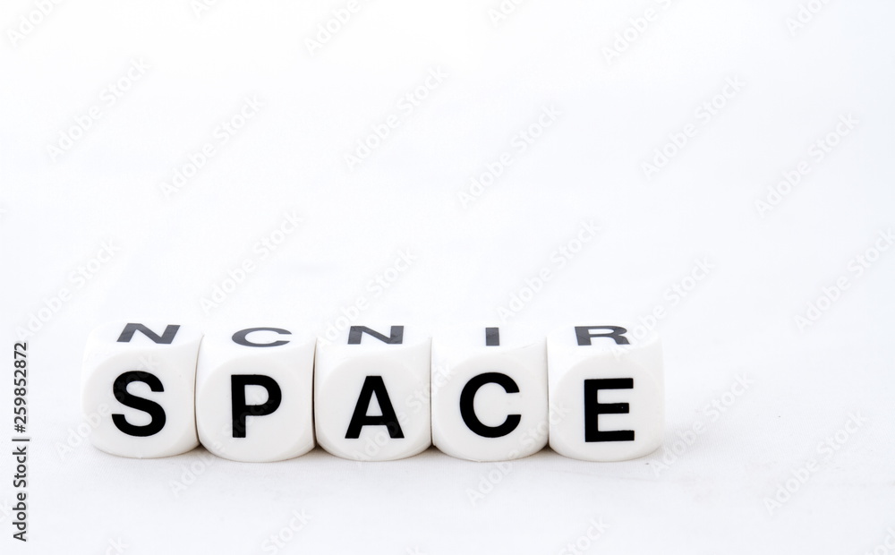 The term space displayed in black letters printed on white squares isolated on a white background image with copy space The term space displayed in black letters printed on white squares isolated on a white background image with copy space