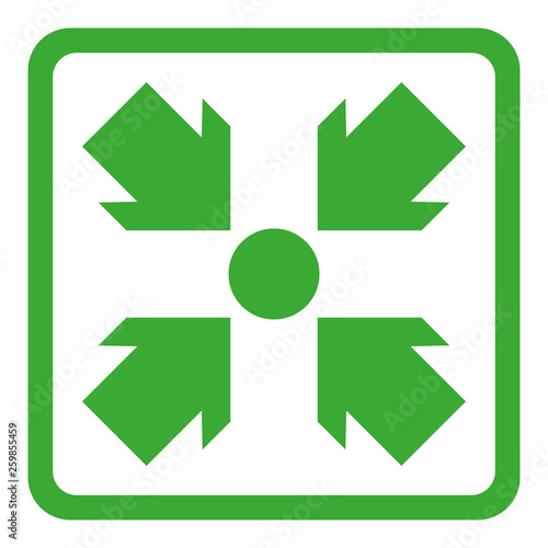 simple flat assembly point or meeting point icon