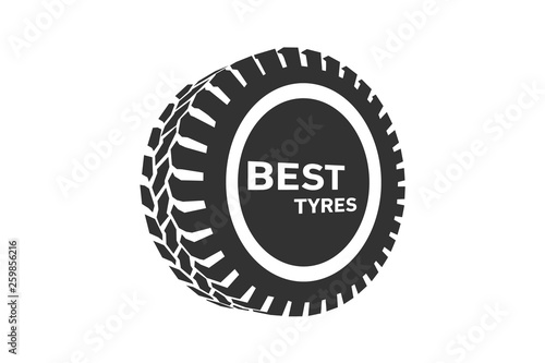 Tyre Shop Logo Design. Tyres wheel business branding, tyre logo shop icons, tire icons, car tire simple icon.