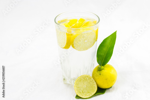 Lemonade drink of soda water