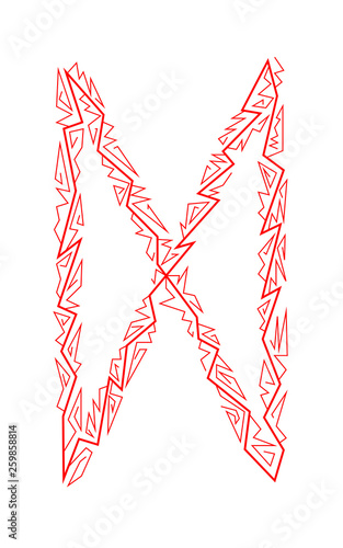 Dagaz Rune. Ancient Scandinavian runes. Runes senior futarka. Magic, ceremonies, religious symbols. Predictions and amulets.