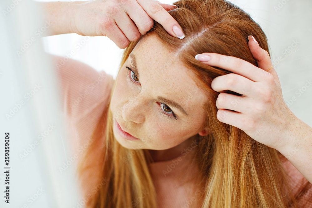 Fototapeta premium Woman hair problems 