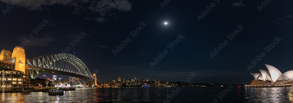 Vue de la ville de Sydney de nuit