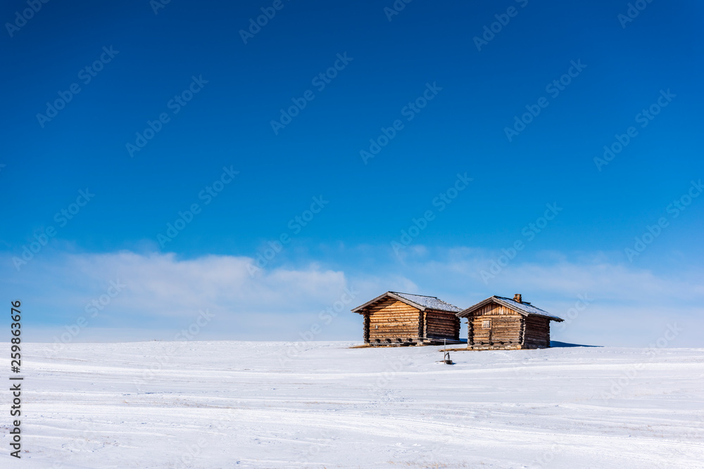 Dream atmosphere and views. Winter on the Alpe di Siusi, Dolomites. Italy Dream atmosphere and views. Winter on the Alpe di Siusi, Dolomites. Italy