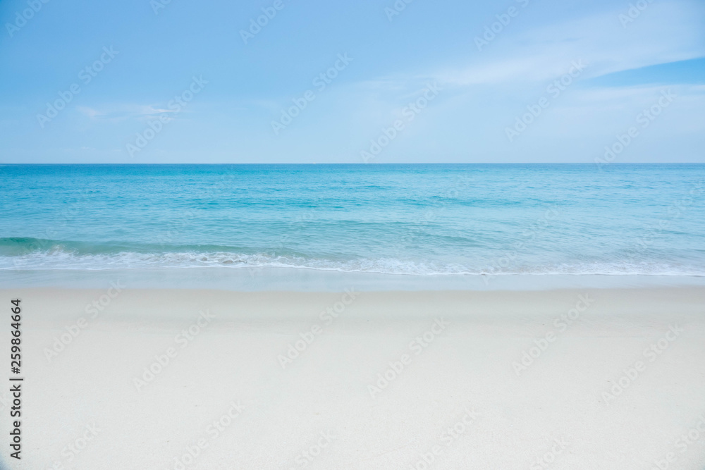 blue wave on beach of Phuket Thailand