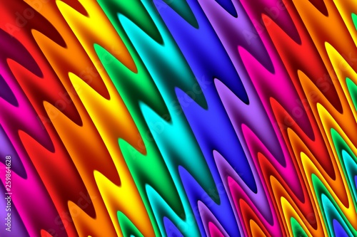 Bright rainbow wavy abstrac...