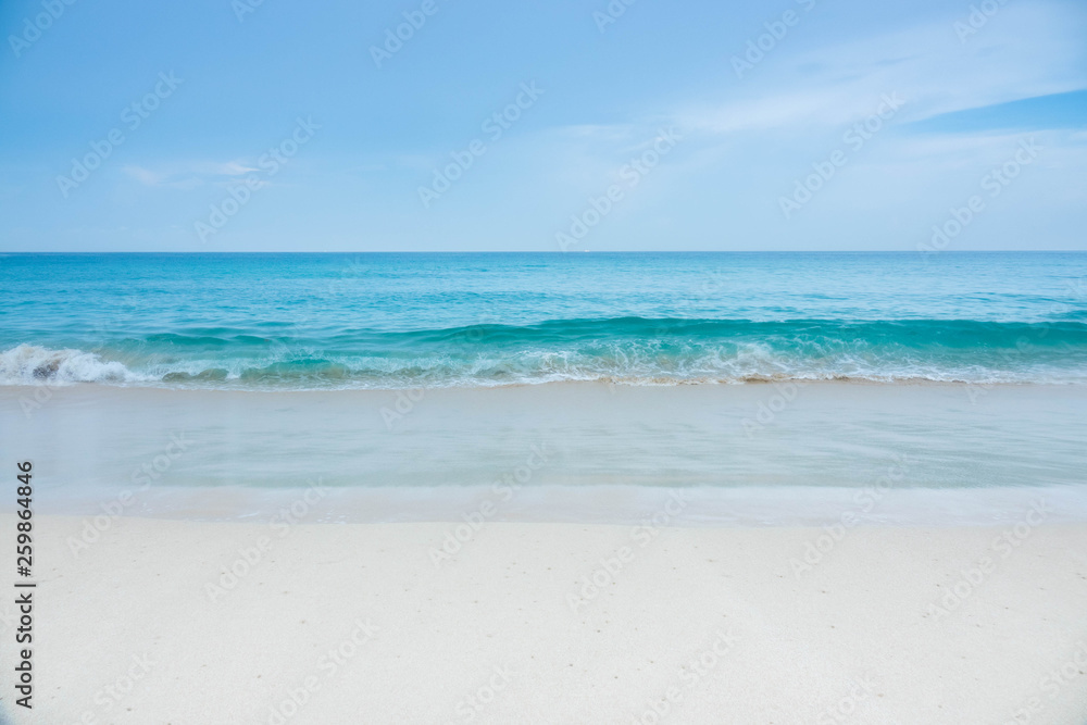 blue wave on beach of Phuket Thailand