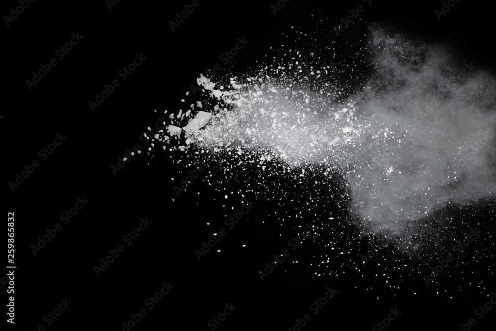 abstract powder splatted background,Freeze motion of color powder exploding throwing color powder,color glitter texture on black background.