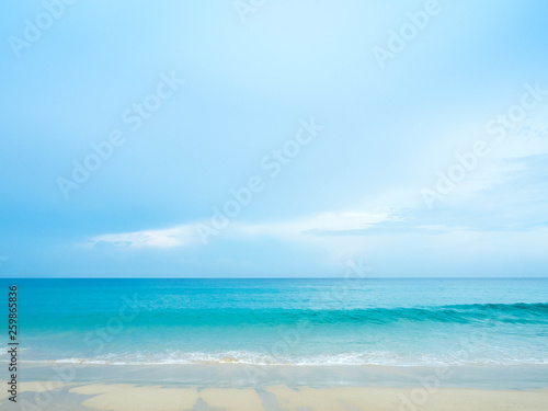 Fototapeta Naklejka Na Ścianę i Meble -  blue wave on beach of Phuket Thailand