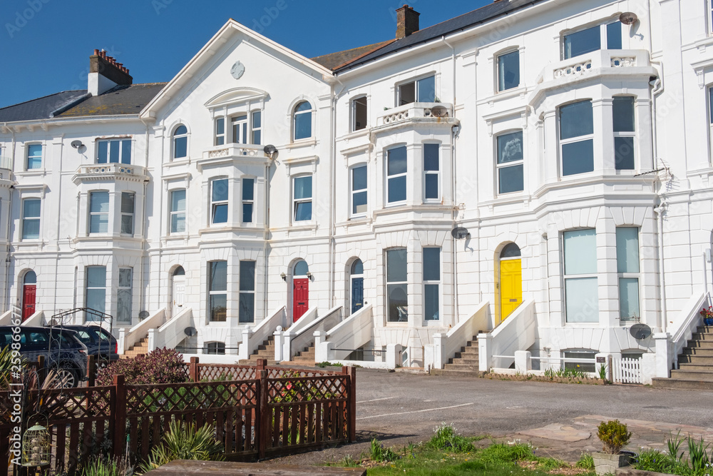 Typical seaside terraced housing in southern England