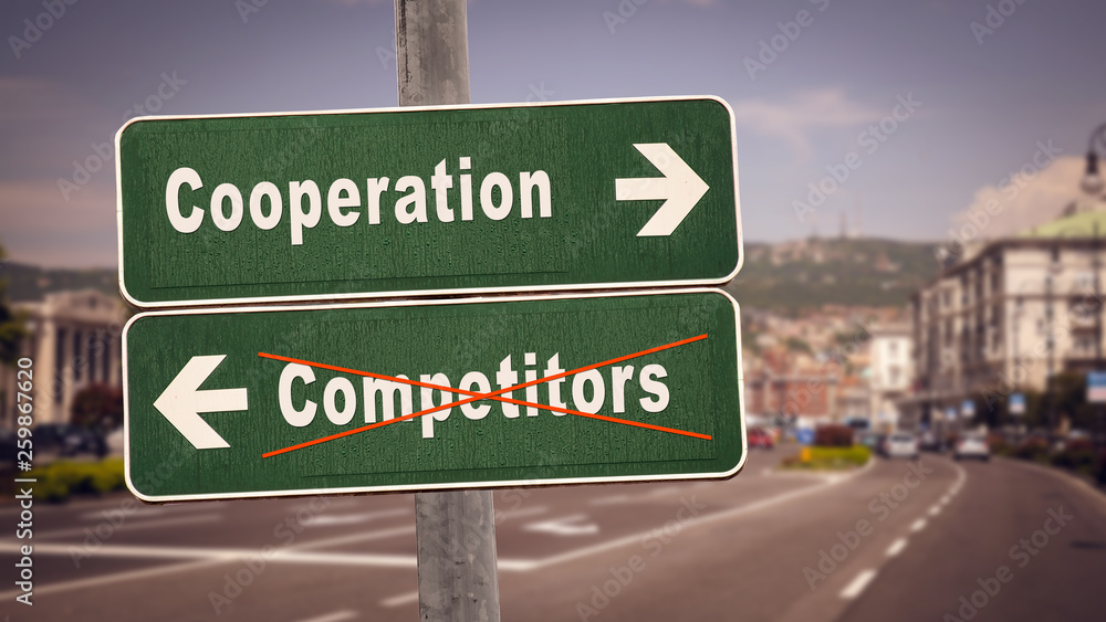 Street Sign Cooperation versus Competitors