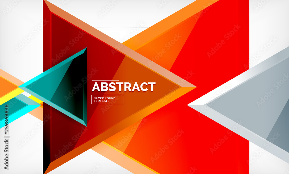 Triangular low poly background design, multicolored triangles Triangular low poly background design, multicolored triangles