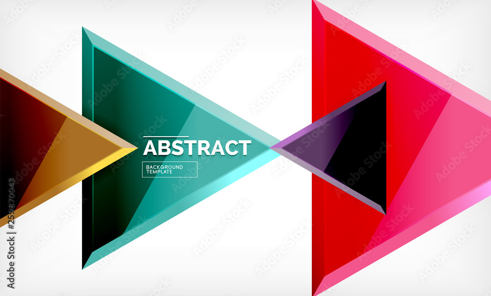 Triangular low poly background design, multicolored triangles Triangular low poly background design, multicolored triangles