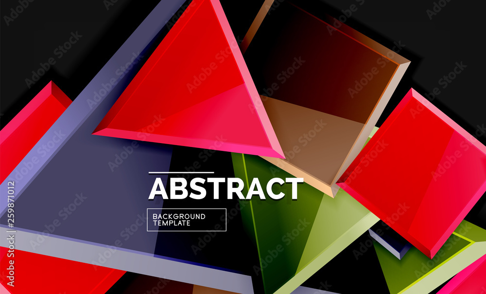 Glossy squares and triangles geometric backgrounds Glossy squares and triangles geometric backgrounds