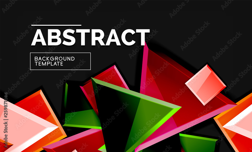 Squares and triangles geometrical background Squares and triangles geometrical background