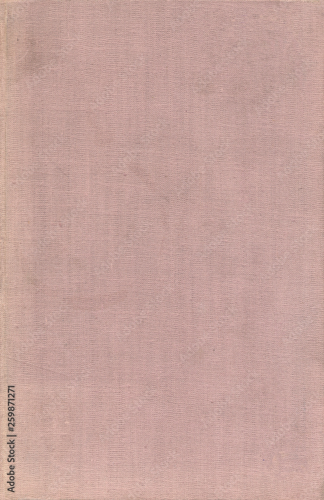 Fototapeta premium Textile texture. Old book cover. Rough canvas surface. Blank retro page. Empty place for text. Perfect for background and vintage style design.