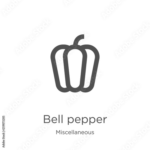 Fotografia bell pepper icon vector from miscellaneous collection