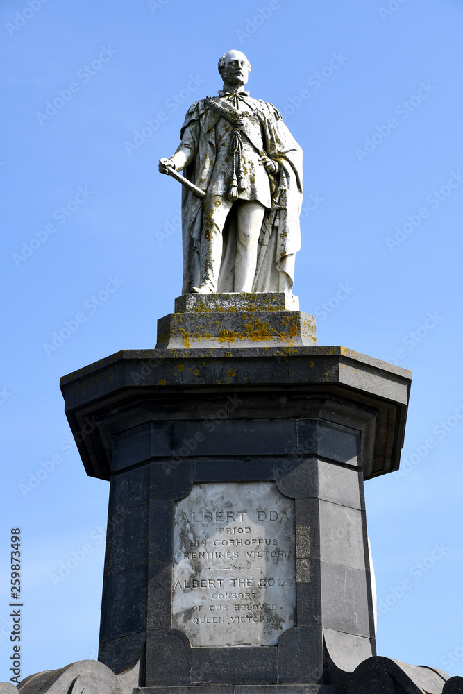 Albert statue in Tenby, Wales