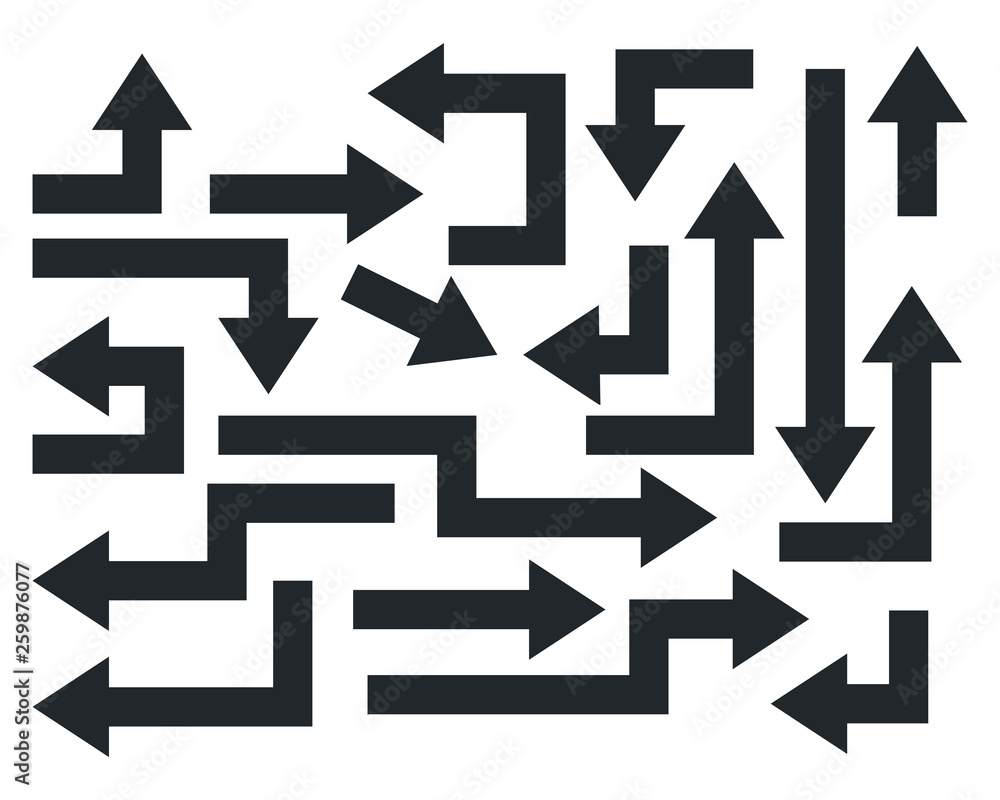 geometric bold arrows elements collection geometric bold arrows elements collection