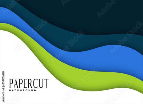 papercut layers background in business theme colors
