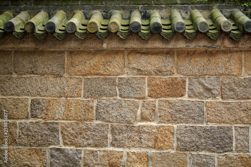 stone wall with roof chinese style