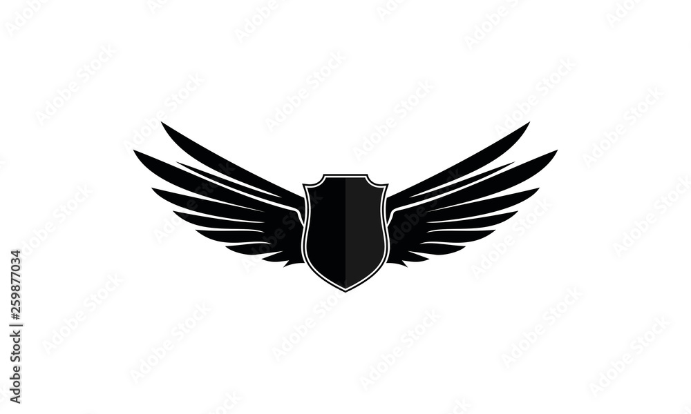 Wings and shield logo Wings and shield logo