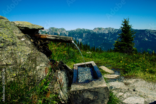 Resting place with mountain view
