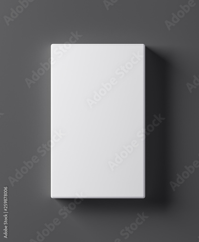 White box template top view  - 3D illustration