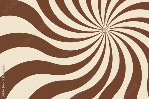 Chocolate vanilla color swirling rays