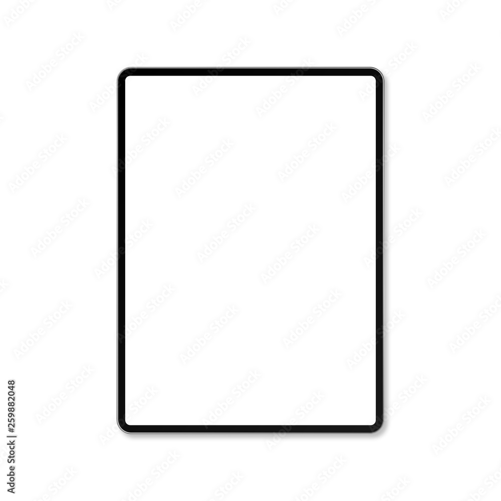 Tablet, device. Vector illustration frame with shadow