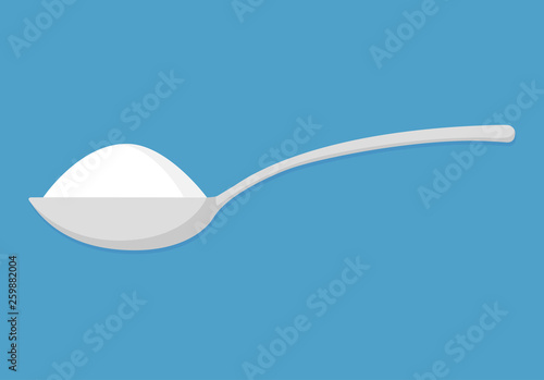 Spoon with sugar, salt, flour or other ingredient icon