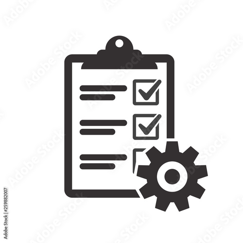Technical check list. Vector checklist clipboard vector icon