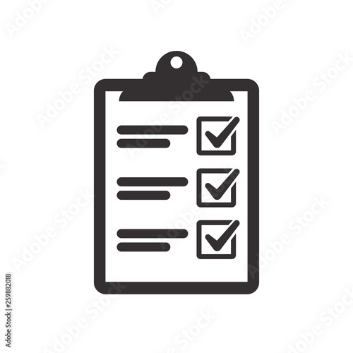 Vector checklist clipboard vector icon
