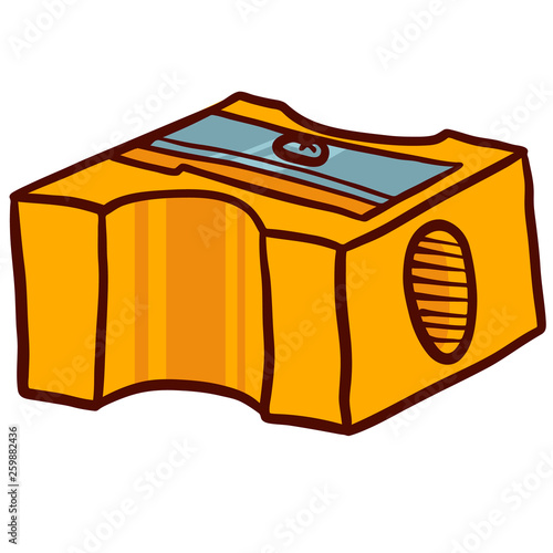 Hand Drawn Sharpener icon. Doodle illustration of sharpener vector icon for web design isolated on white background