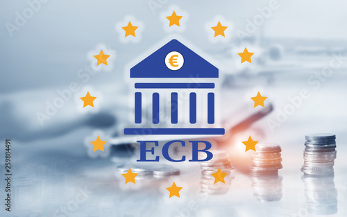 European Central Bank. ECB. Finance, capital banking and investment concept photo